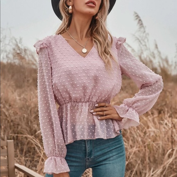 Pink Swiss Dot Top - Picture 3 of 7